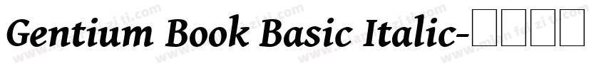 Gentium Book Basic Italic字体转换